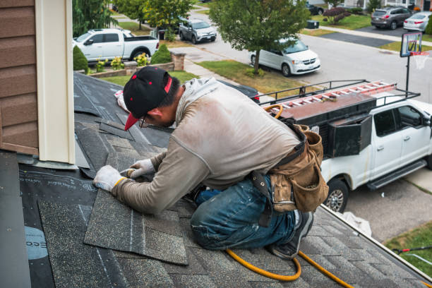 Professional Roofing technician working in Guys Mills, PA